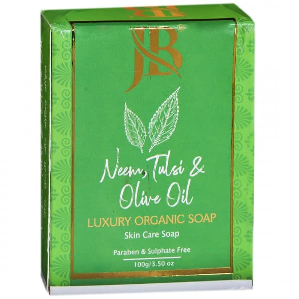 JB Neem, Tulsi & Olive Oil Luxury Organic Skin Care Soap 100 g
