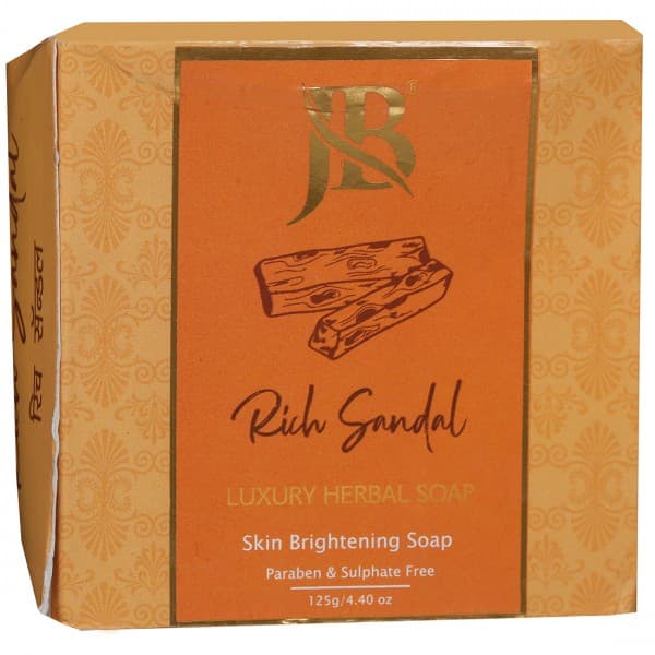 JB Rich Sandal Luxury Herbal Skin Brightening Soap 125 g