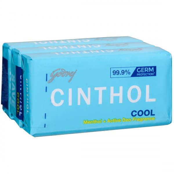 Cinthol Cool Menthol+ Active Deo Fragrance Soap (Save Rs 6) 3 x 75 g