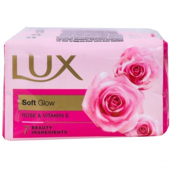 Lux Soft Glow Rose & Vitamin E Soap (Buy 4 Get 1 Free) 5 x 150 g