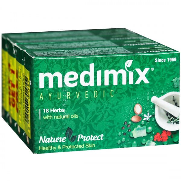 Medimix 18 Herbs with Natural Oils Soap (Buy 3 and Get 1 Free) 4 x 75 g