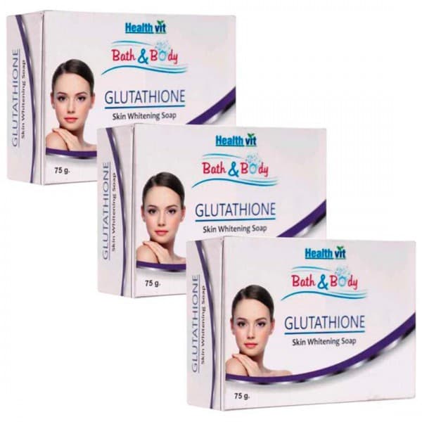 HealthVit Bath & Body Glutathione Skin Whitening Soap 3 x 75 g