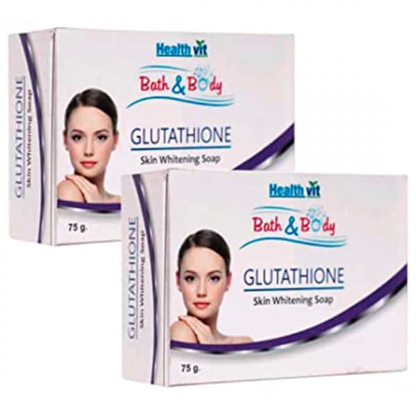HealthVit Bath & Body Glutathione Skin Whitening Soap 2 x 75 g