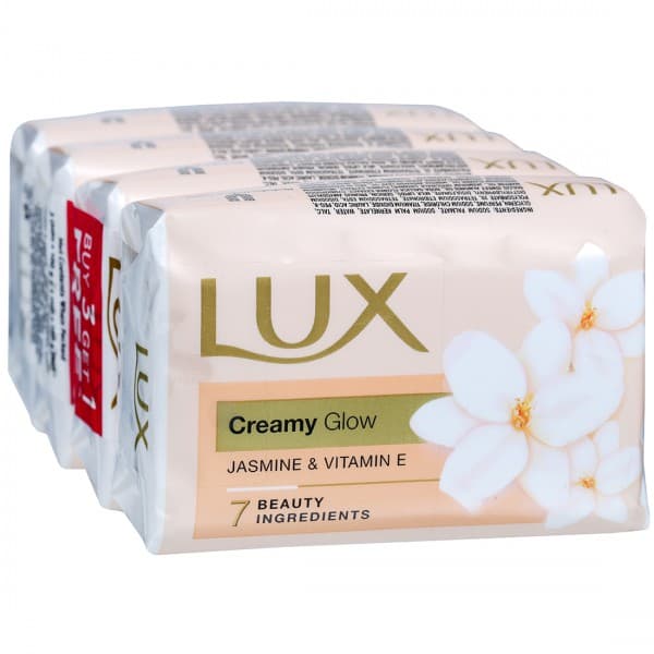 Lux Creamy Glow Jasmine & Vitamin E Soap (Buy 3 Get 1 Free) 4 x 100 g