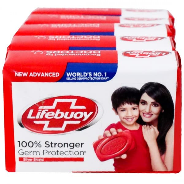 Lifebuoy Silver Shield Soap (Buy 4 + Get 1 Free) 5 x 125 g