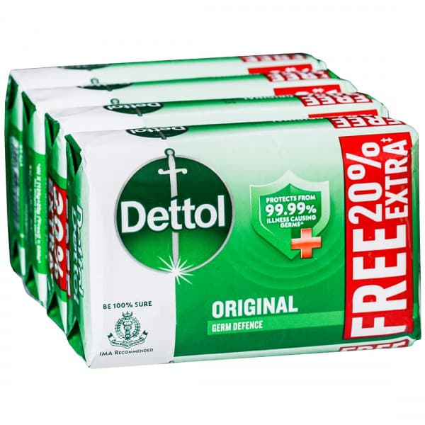 Dettol Original Soap (Free 20% Extra) 4 x 125 g