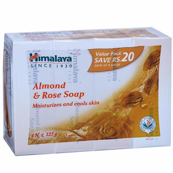 Himalaya Moisturizes and Cools Skin Almond & Rose Soap (Save Rs 20) 4 x 125 g