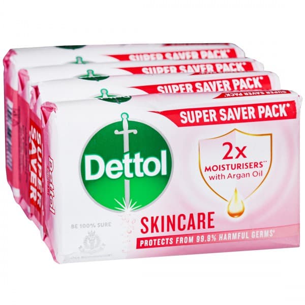 Dettol Skincare Soap with Pure Glycerine 4 x 75 g