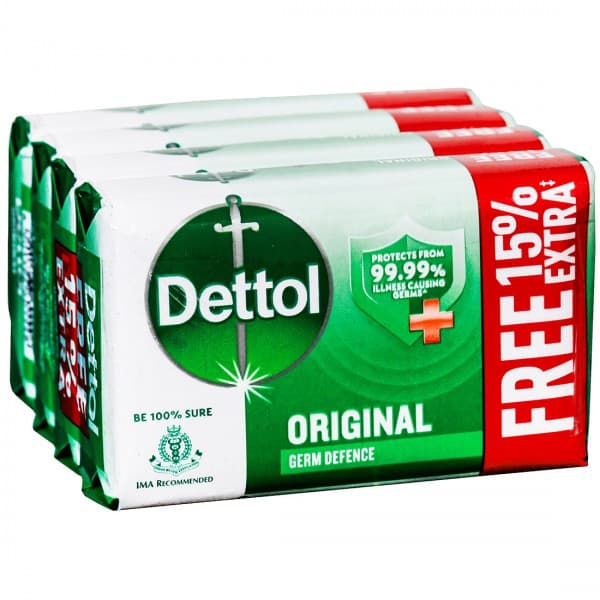 Dettol Original Soap (Free 15% Extra) 4 x 75 g