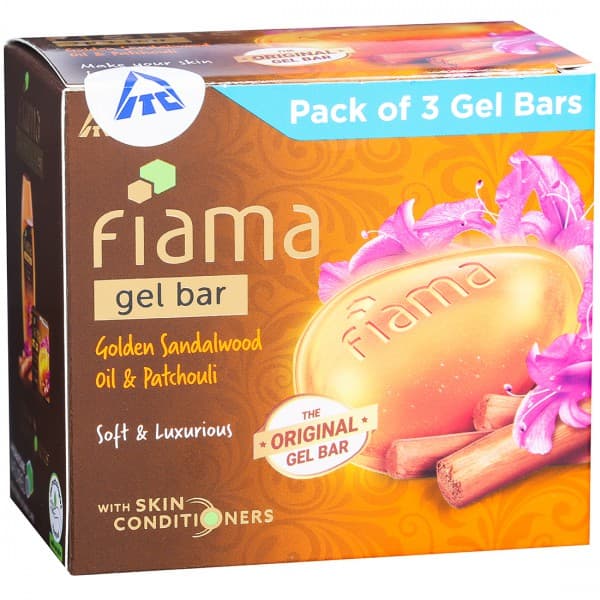Fiama Golden Sandalwood Oil & Patchouli Gel Bar 3 x 125 g
