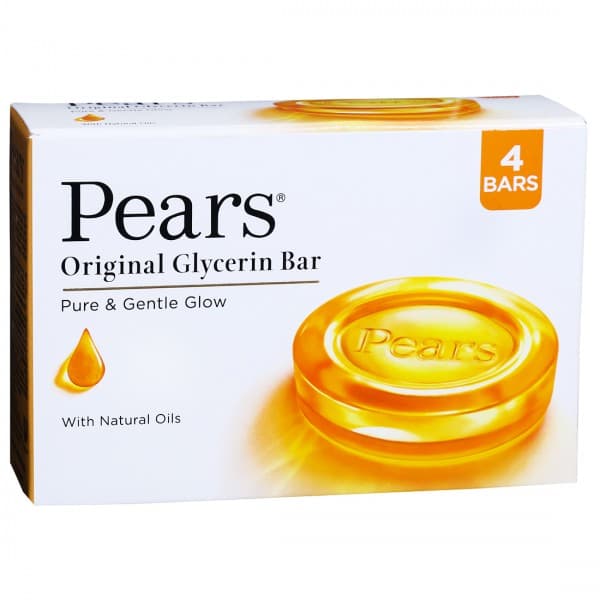 Pears Pure & Gentle Glow Original Glycerin Bathing Bar 4 x 75 g