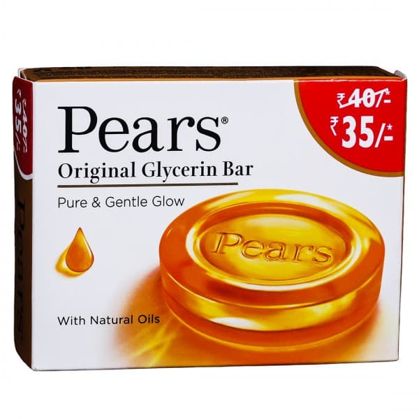 Pears Pure & Gentle Glow Original Glycerin Bathing Bar (Rs. 5 Off) 75 g