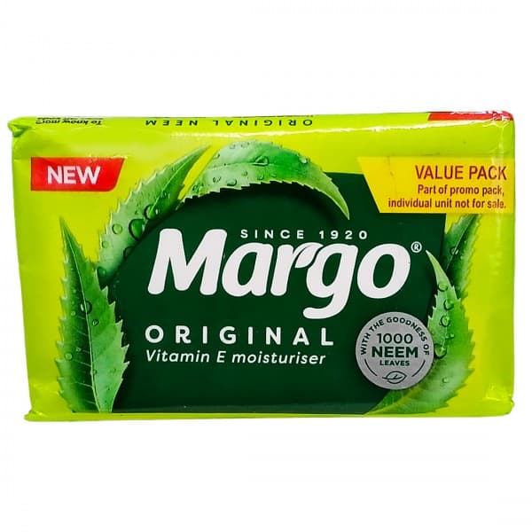 Margo Original Vitamin E Moisturiser Neem Soap (Buy 3 Get 1 Free) 3 x 75 g
