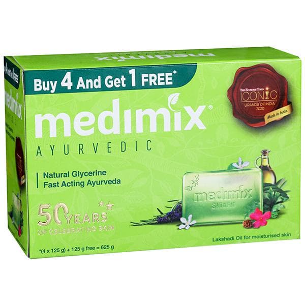 Medimix Natural Glycerine Soap (Buy 4 Get 1 Free) 5 x 125 g