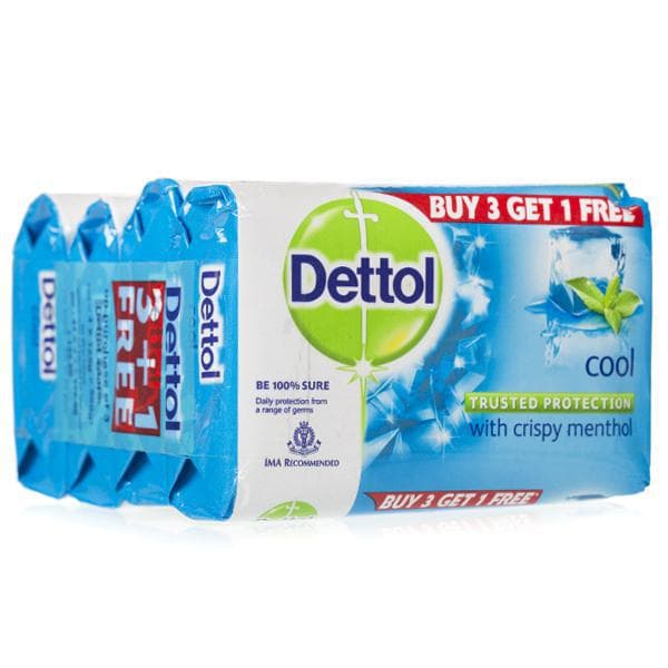 Dettol Cool Soap (Buy 3 Get 1 Free) 4 x 125 g