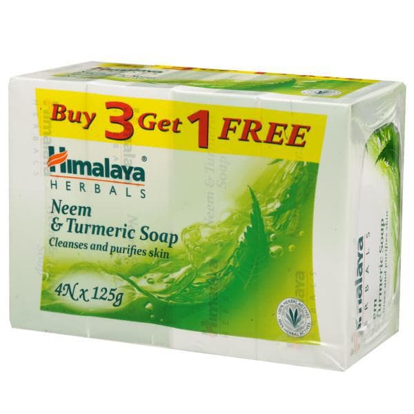 Himalaya Neem & Turmeric Soap (Buy 3 Get 1 Free) 4 x 125 g