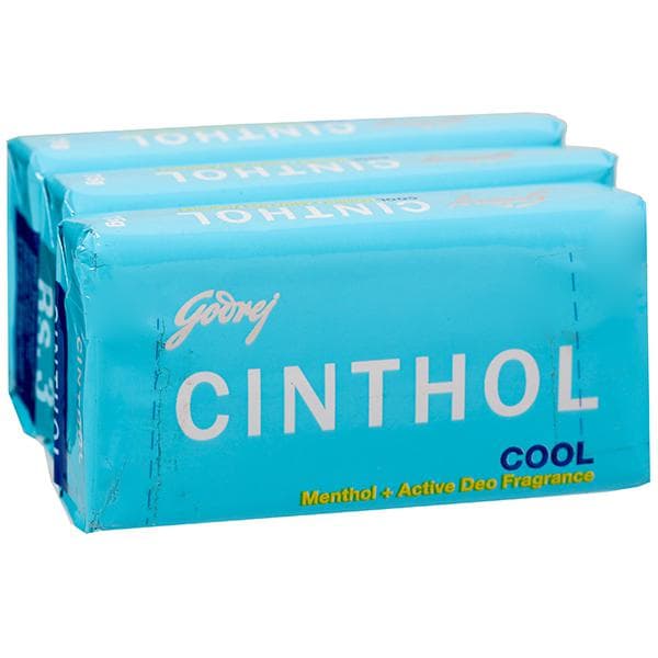 Cinthol Cool Menthol+ Active Deo Soap 3 x 75 g