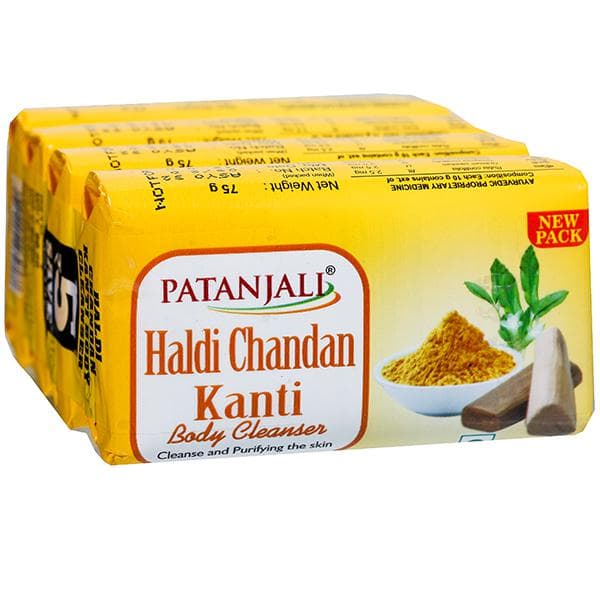 Patanjali Haldi Chandan Kanti Body Cleanser (Save Rs 5) 4 x 75 g