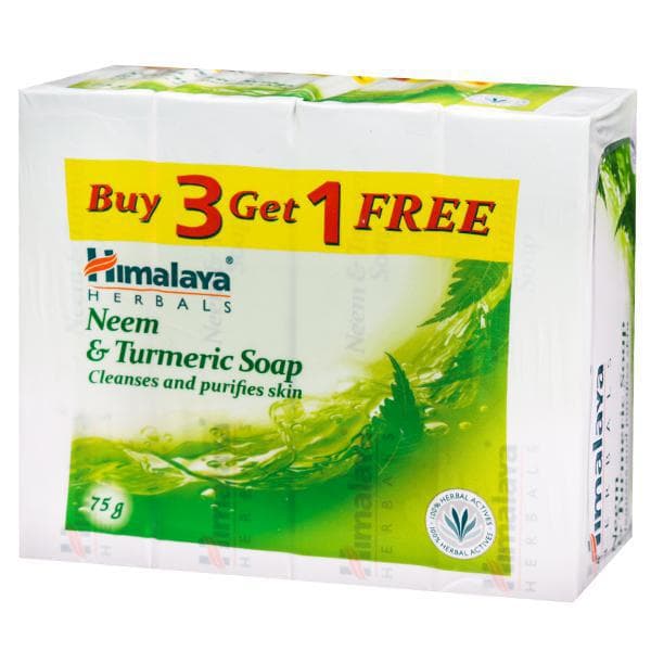 Himalaya Neem & Turmeric Soap (Buy 3 Get 1 Free) 4 x 75 g
