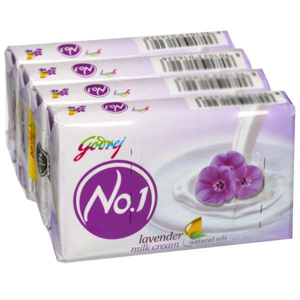 Godrej No.1 Lavender And Milk Cream Soap 4 x 50 g