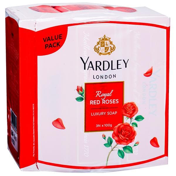 Yardley London Royal Red Roses Luxury Soap (Value Pack Save Rs.12) 3 x 100 g
