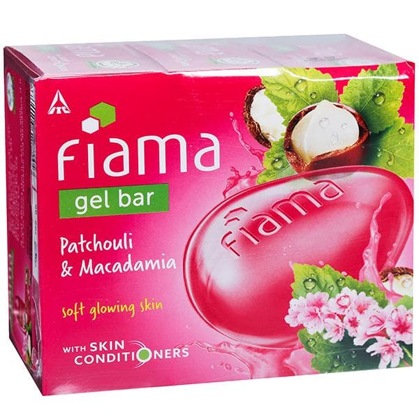 Fiama Patchouli & Macadamia Soft Glowing Skin Gel Bar 3 x 125 g