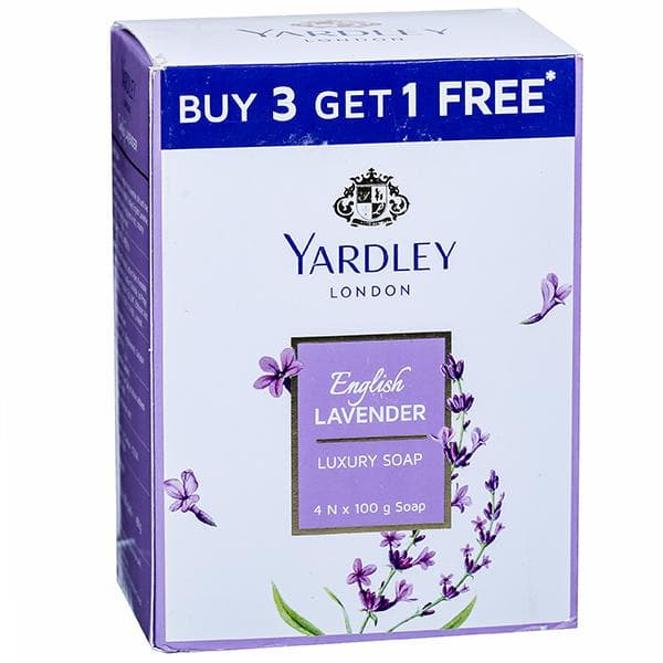 Yardley London English Lavender Luxury Soap (Buy 3 Get 1 Free) 4 x 100 g