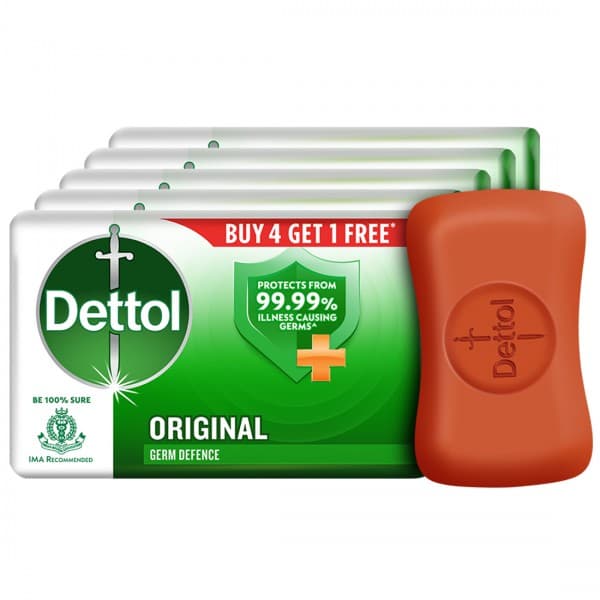 Dettol Original Soap (Buy 4 Get 1 Free) 5 x 75 g