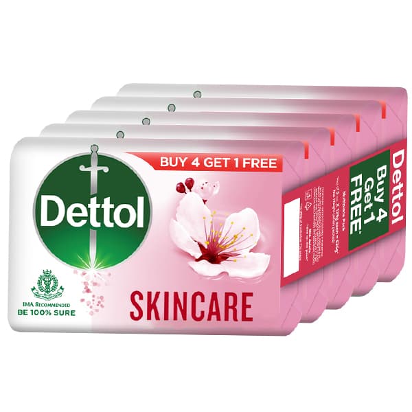 Dettol Skincare Soap (Buy 4 Get 1 Free) 5 x 125 g