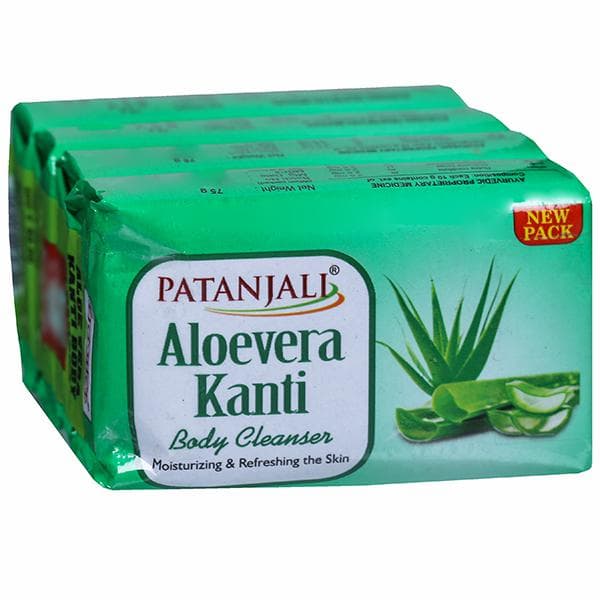 Patanjali Aloe Vera Kanti Body Cleanser (Save Rs 5) 4 x 75 g