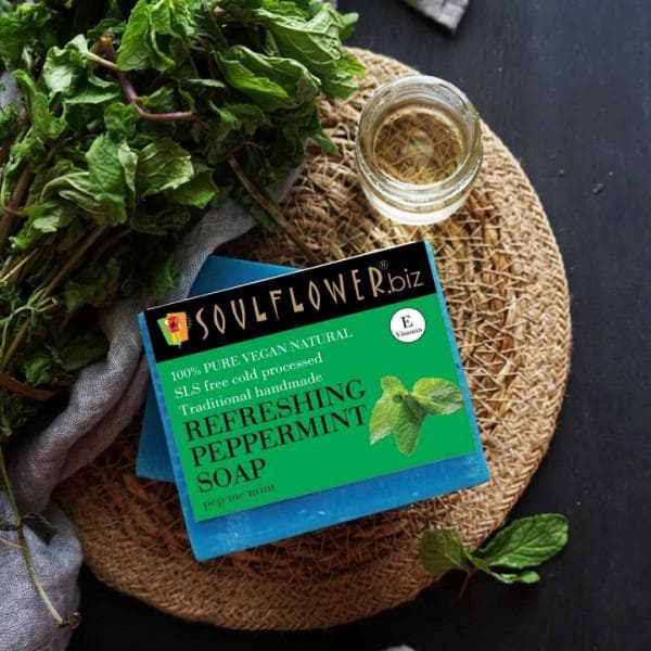 Soulflower.biz Refreshing Peppermint Soap 150 g