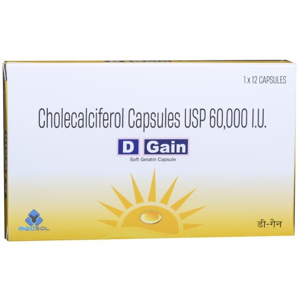 D Gain 60000 IU 12 Soft Gelatin Capsules