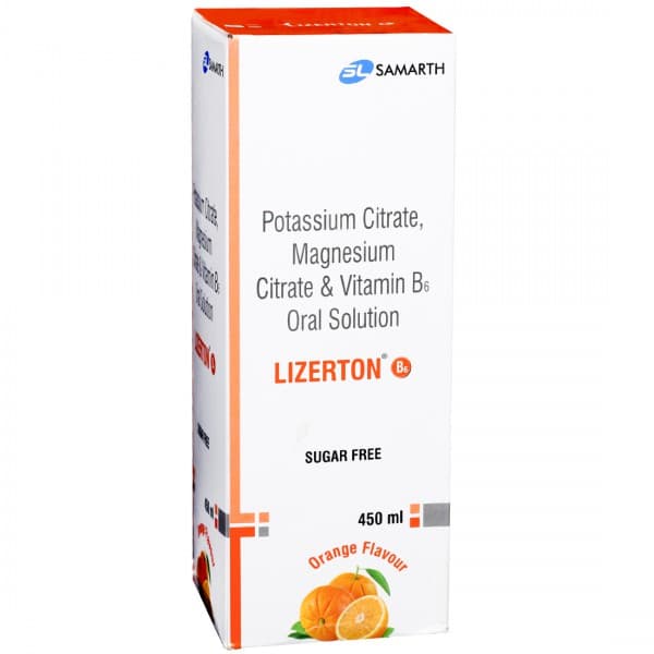 Lizerton B6 Orange Flavour Sugar Free Oral Solution 450 ml