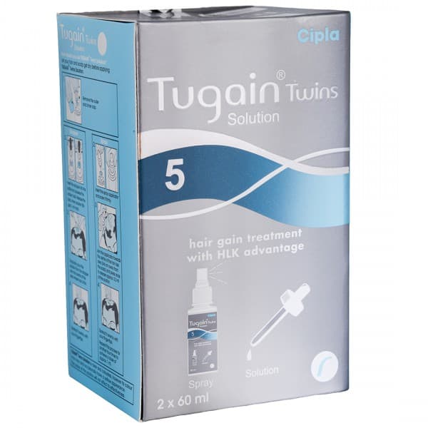 Tugain Twins 5 % Solution 2 x 60 ml
