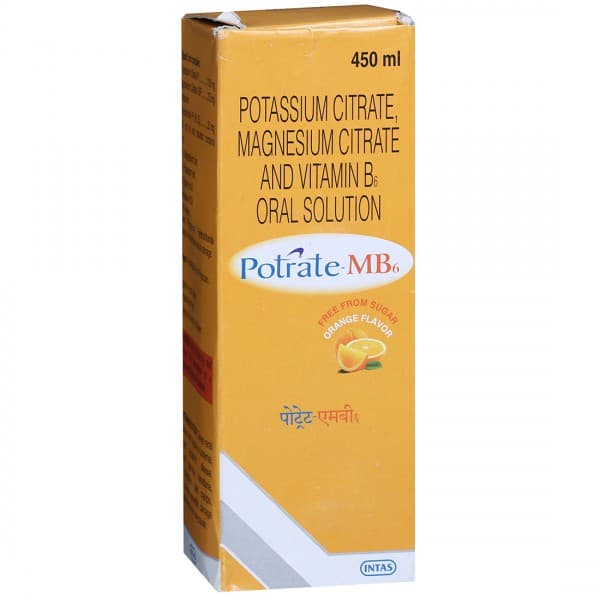 Potrate MB6 Sugar Free Orange Flavour Solution 450 ml