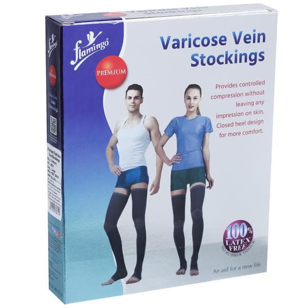 Flamingo Varicose Premium Vein Stockings M Pack Of 2