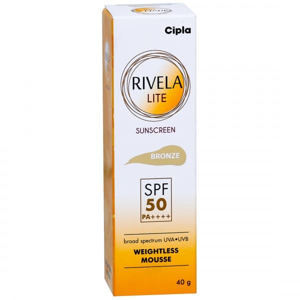 Rivela Lite Bronze (SPF 50 PA++++) Weightless Mousse Sunscreen 40 g