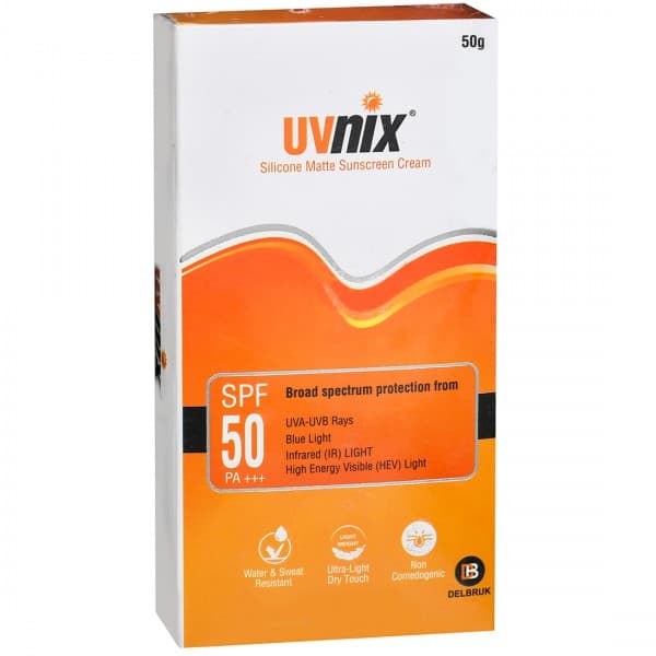 UVNix (Spf 50) PA+++ Silicone Matte Sunscreen Cream 50 g