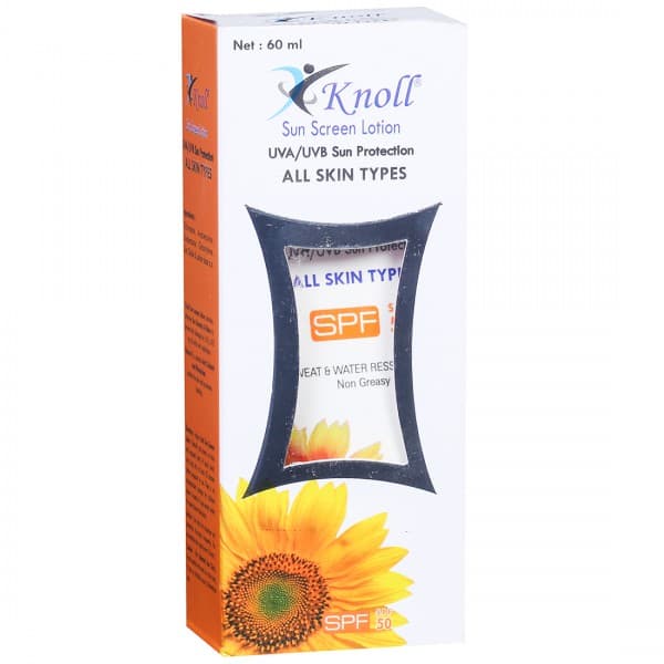 Knoll Spf 50 Sun Screen Lotion 60 ml
