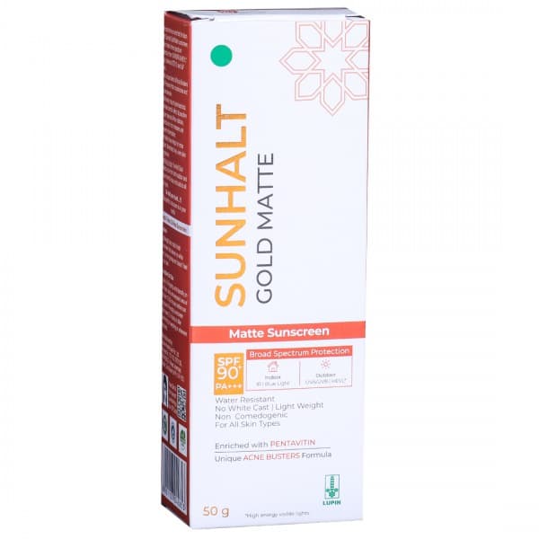 Sunhalt Gold Matte Spf 90 + Pa +++ Sunscreen 50 g