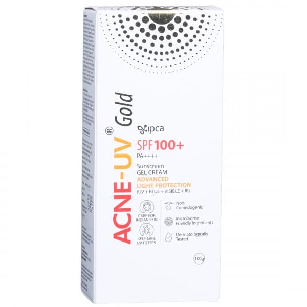 Acne UV Gold Spf 100+  PA++++ Sunscreen Gel Cream 100 g
