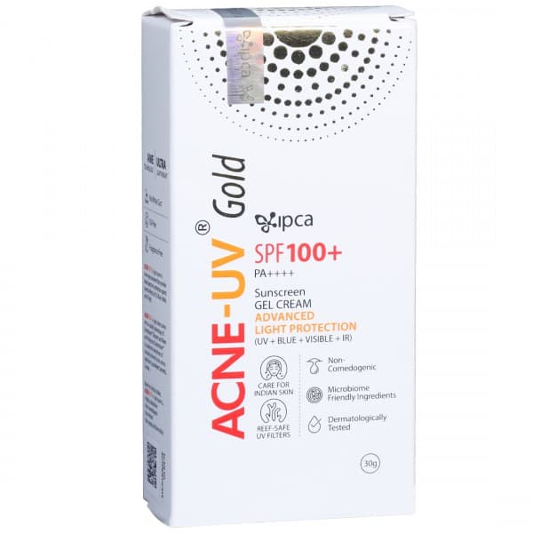 Acne UV Gold Spf 100+  PA++++ Sunscreen Gel Cream 30 g