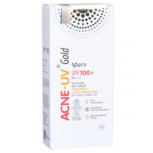 Acne UV Gold Spf 100+  PA++++ Sunscreen Gel Cream 50 g