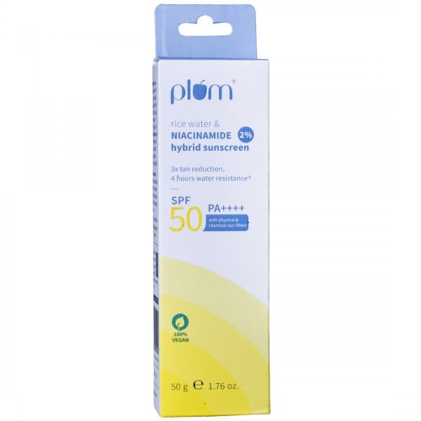 Plum Rice Water & Niacinamide 2% SPF 50 PA++++ Hybrid Sunscreen 50 g