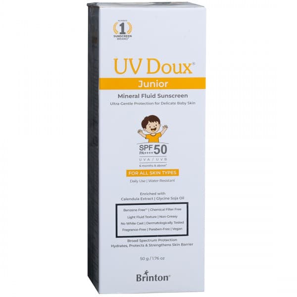 UV Doux Junior SPF 50 PA++++ UVA/UVB Mineral Fluid Sunscreen 50 g