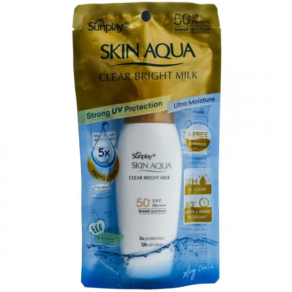 Sunplay Skin Aqua Clear Bright Milk SPF 50+ PA++++ Moisturizing & Brightening Sunscreen 55 g