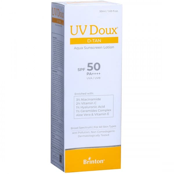 UV Doux D Tan SPF 50 Pa++++ Aqua Sunscreen Lotion 50 ml