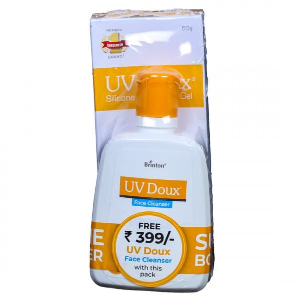 UV Doux SPF 50 Pa+++ Silicone Sunscreen Gel (Free UV Doux Face Cleanser Worth Rs. 399) 50 g