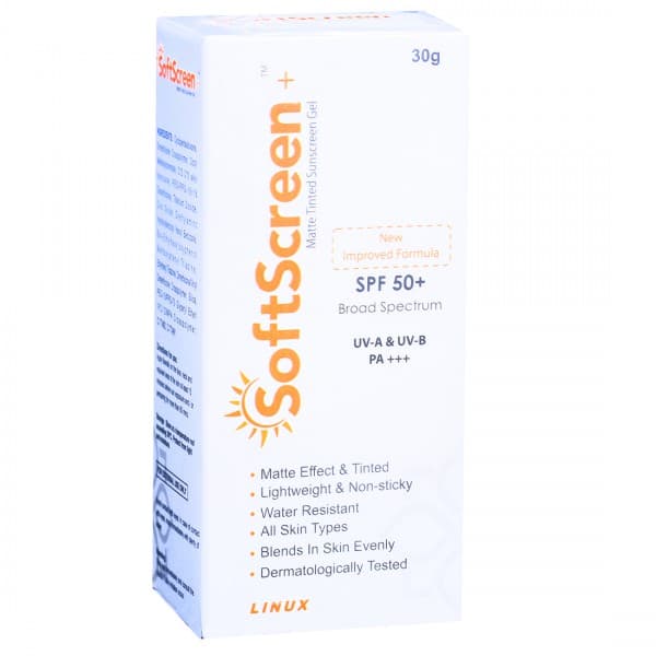 Softscreen+ Spf 50+ PA+++ Matte Tinted Sunscreen Gel 30 g