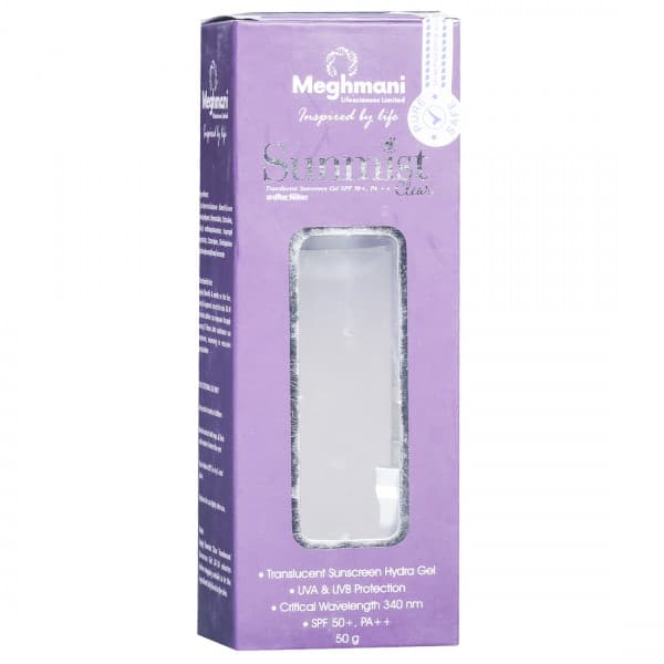 Sunmist Clear SPF 50+ Pa++ Translucent Sunscreen Gel 50 g